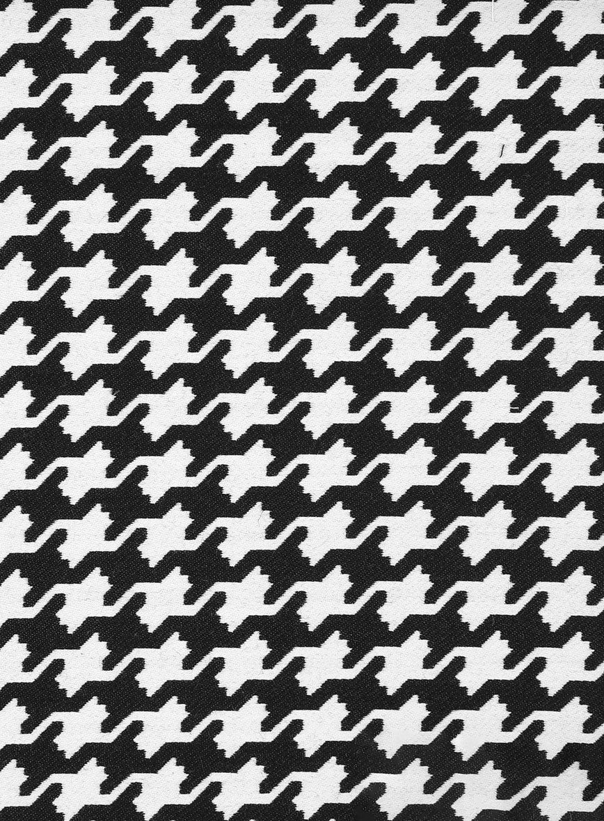 Italian Cotton Silk Bold Houndstooth Pants - Image 3