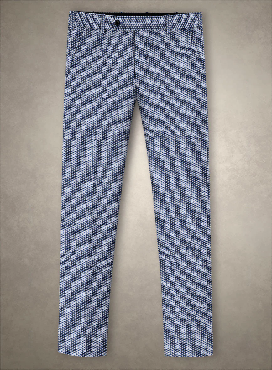 Italian Cotton Stretch Blu Mistrale Suit - Image 4