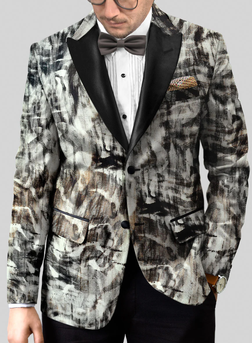 Italian Cotton Stretch Filippo Tuxedo Blazer - Image 2