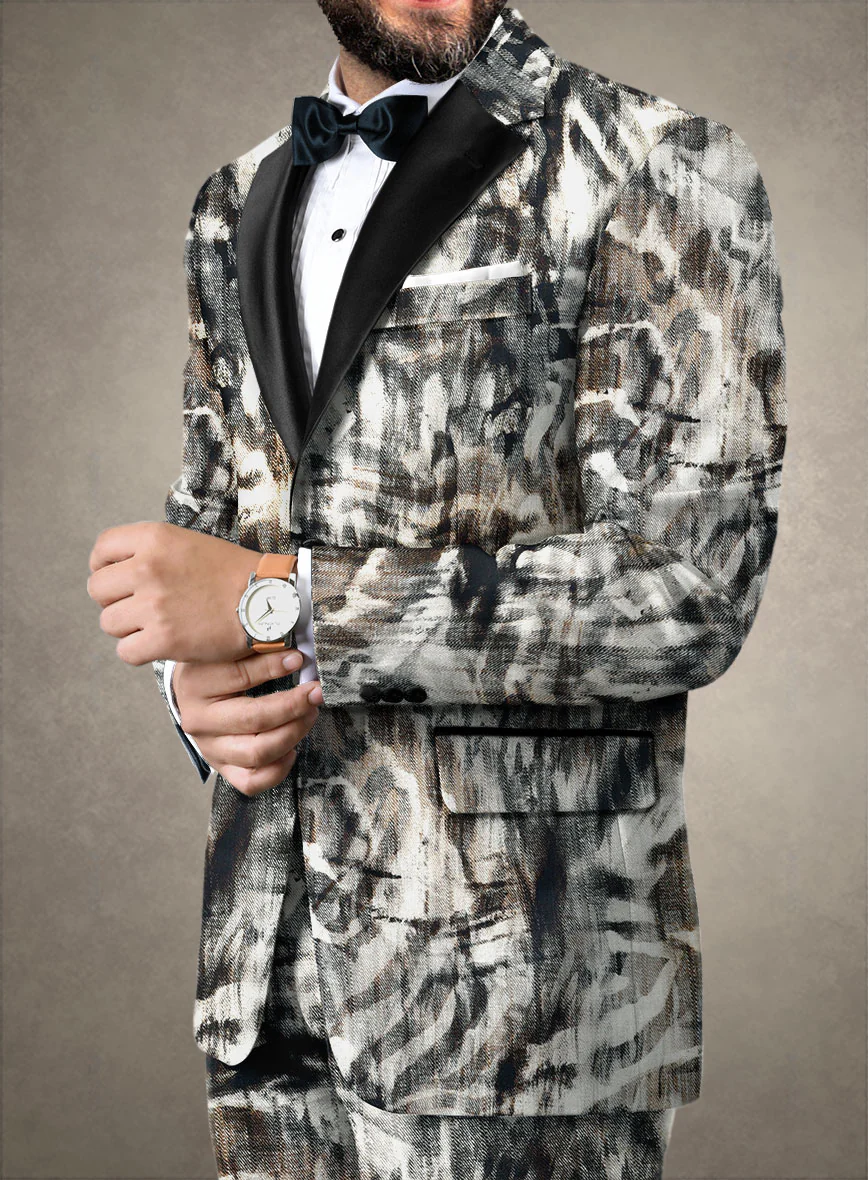 Italian Cotton Stretch Filippo Tuxedo Jacket - Image 2