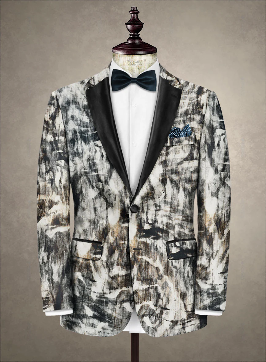 Italian Cotton Stretch Filippo Tuxedo Suit - Image 3
