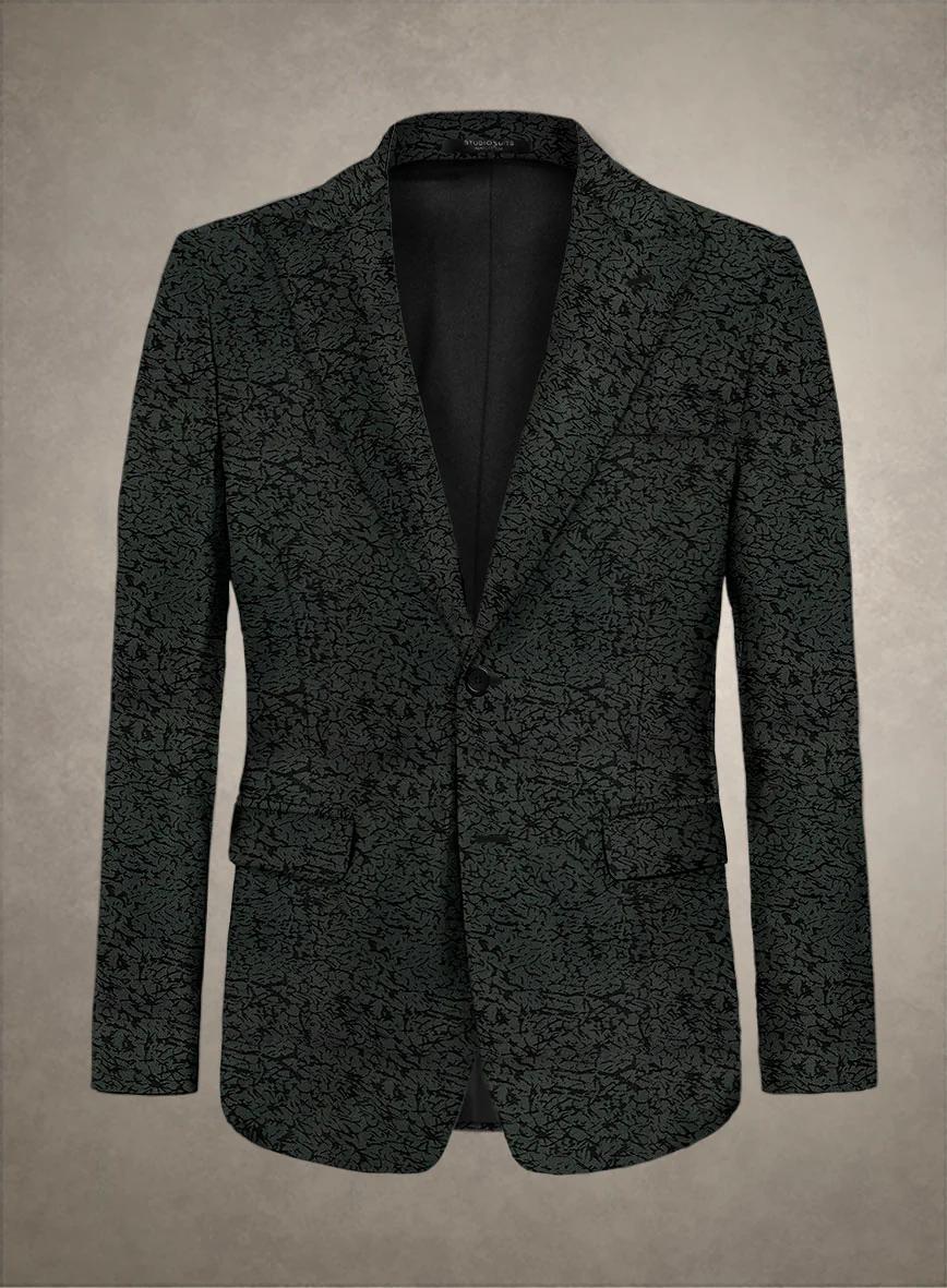 Italian Cotton Stretch Onyx Vortex Suit - Image 2