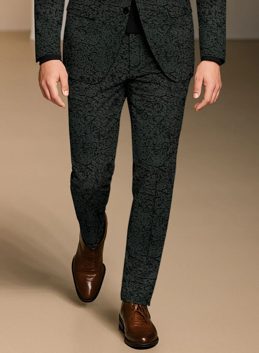 Italian Cotton Stretch Onyx Vortex Suit - Image 5