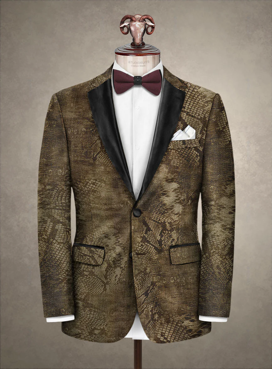 Italian Cotton Stretch Viola Tuxedo Suit - Image 3