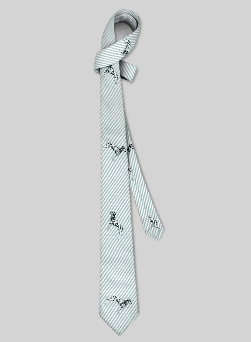 Italian Cotton Tie - Dalmatian - Image 2