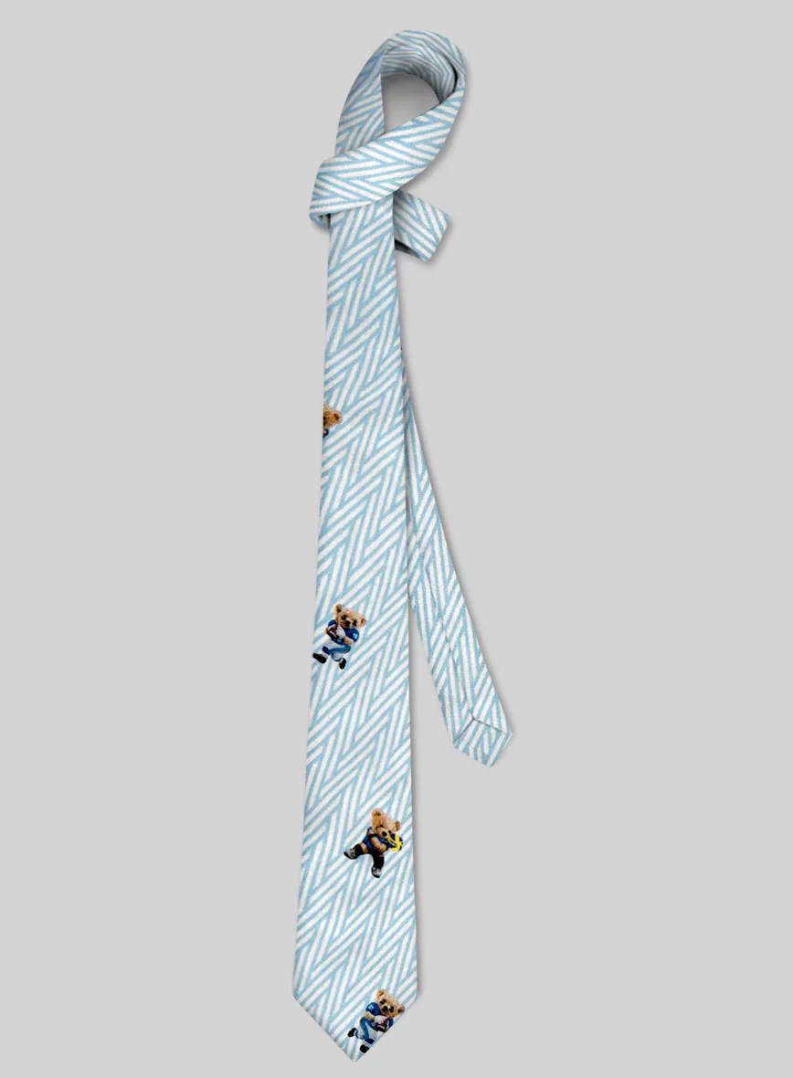Italian Cotton Tie - Sporty Bear - Image 2
