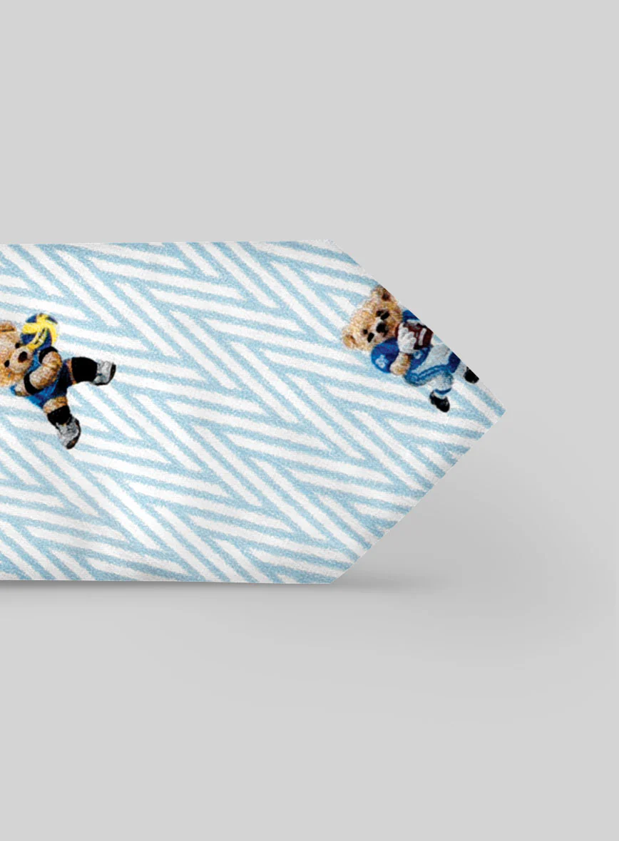 Italian Cotton Tie - Sporty Bear - Image 3
