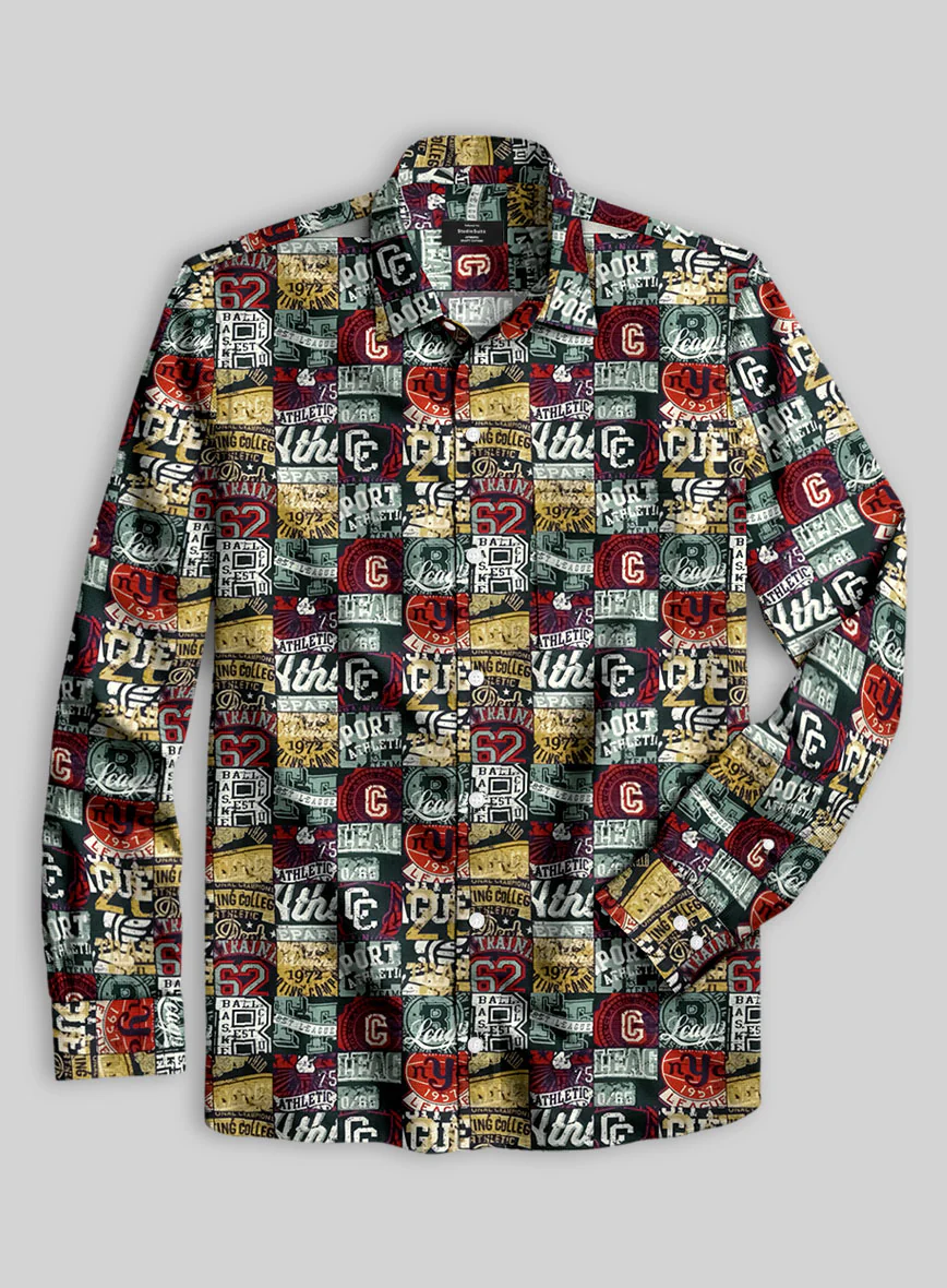 Italian Cotton Varsity Vault Shirt - Image 3