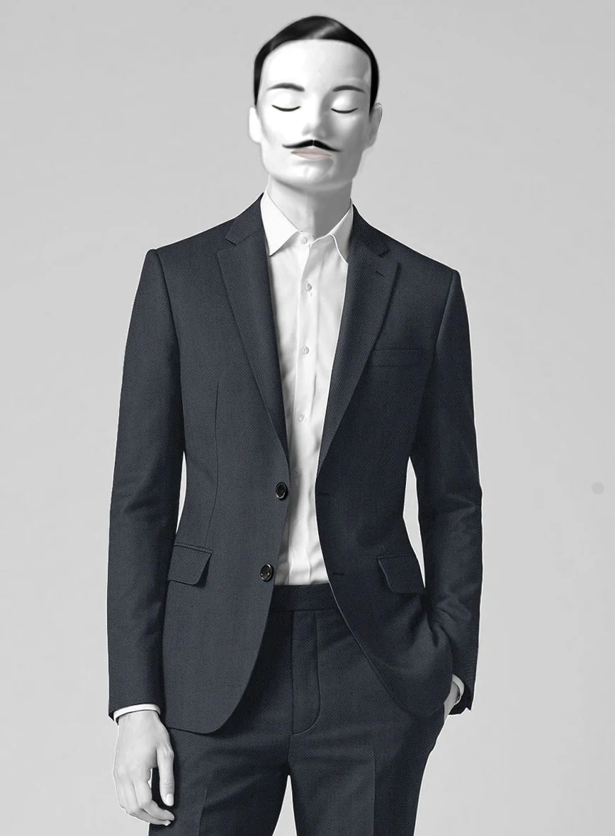 Italian Cotton Wool Herringbone Piati Jacket - Image 2
