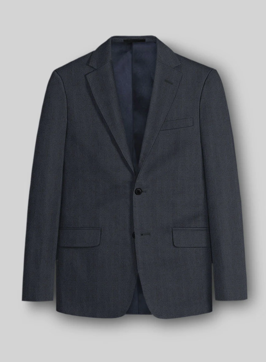 Italian Cotton Wool Herringbone Piati Suit - Image 3