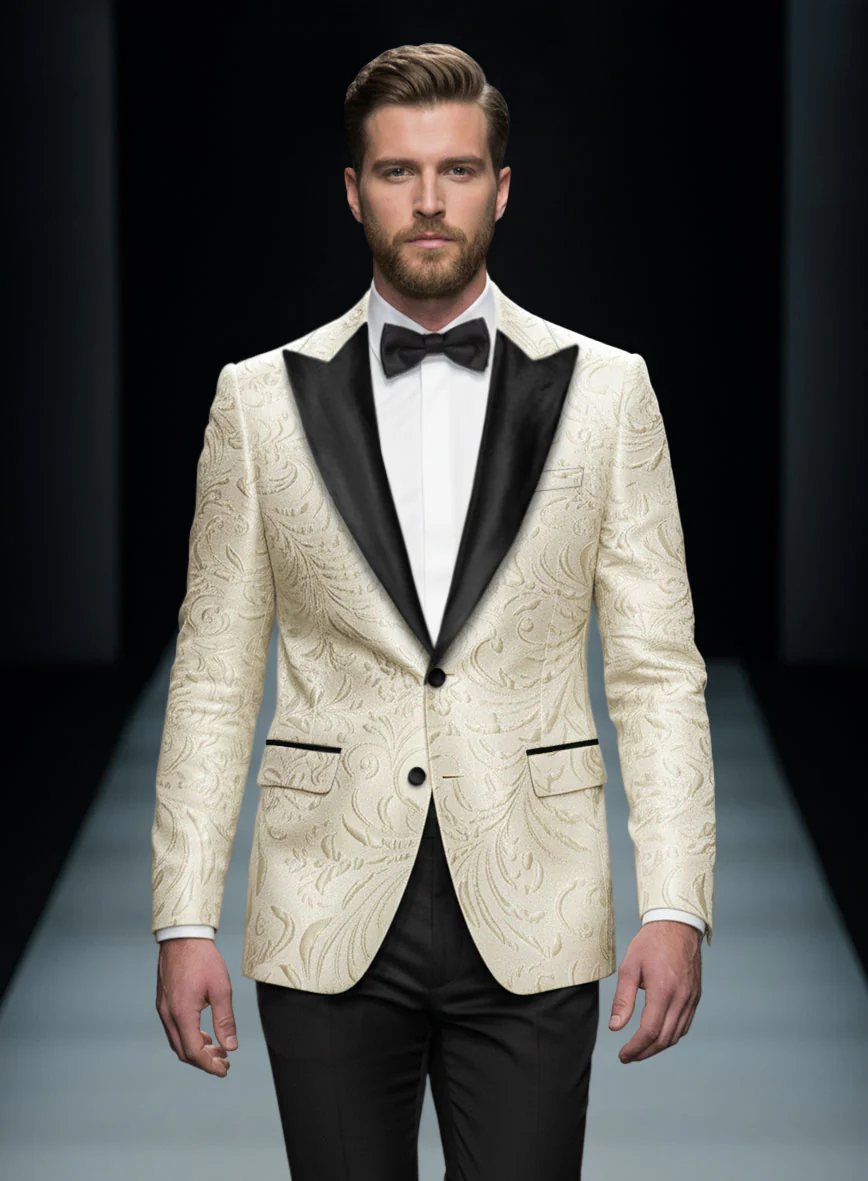Italian Cream Cadenza Tuxedo Jacket - Image 2