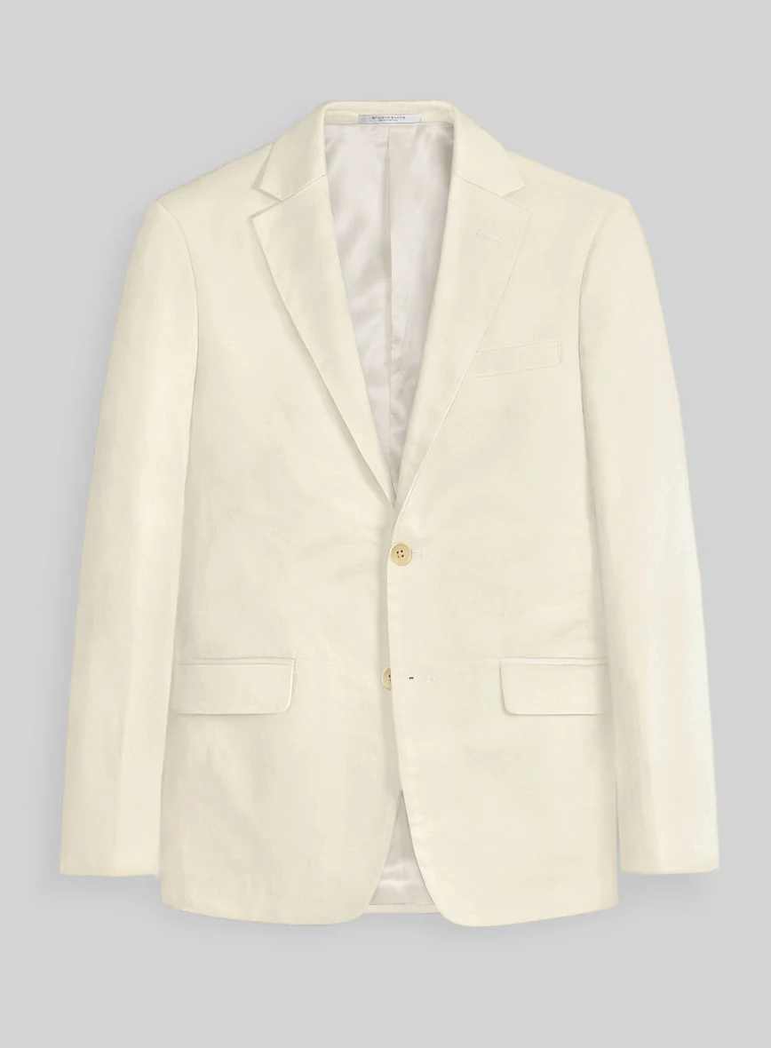 Italian Cream Cotton Stretch Suit - Image 3