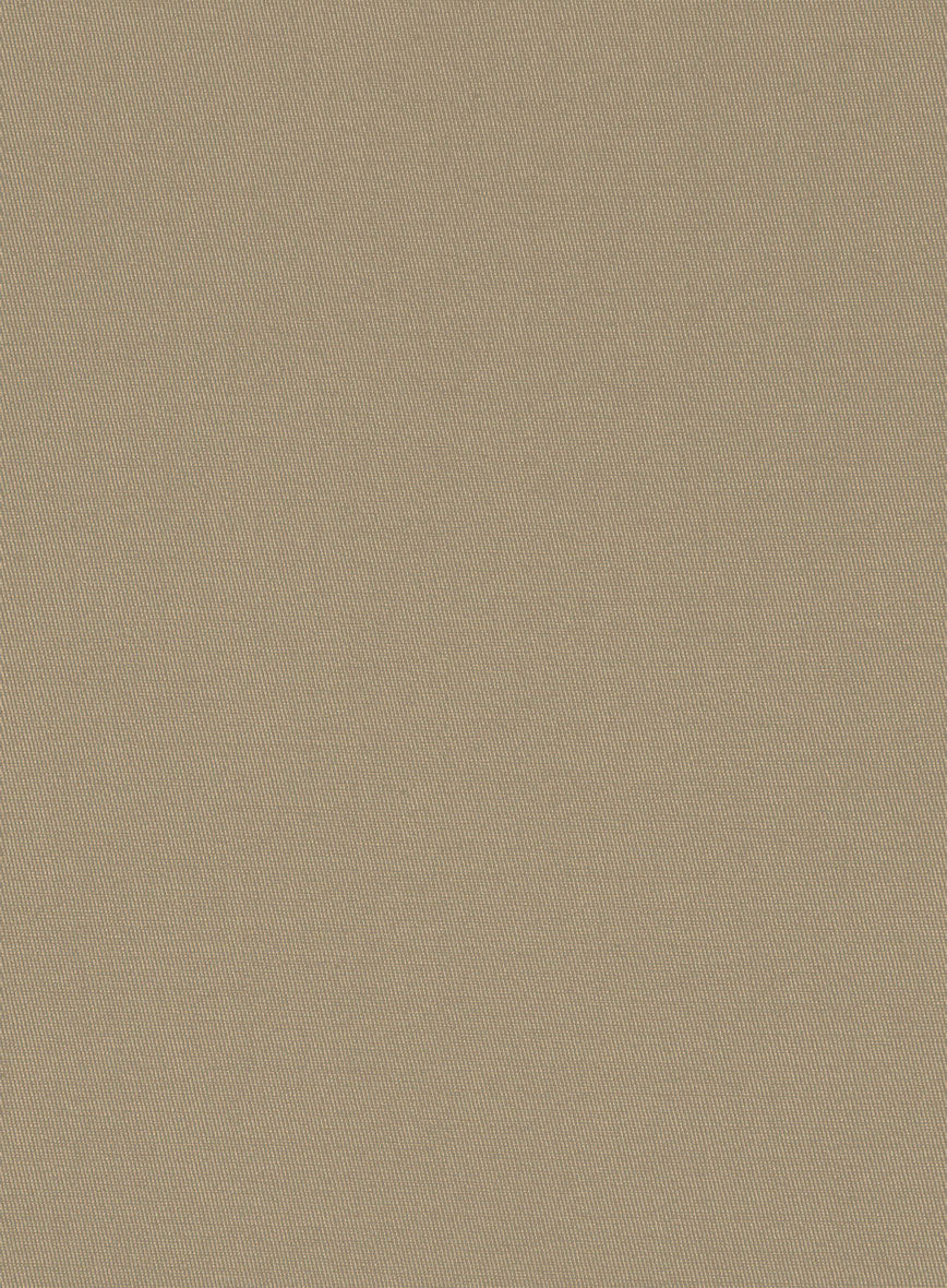 Italian Dark Beige Cotton Stretch Jacket - Image 3