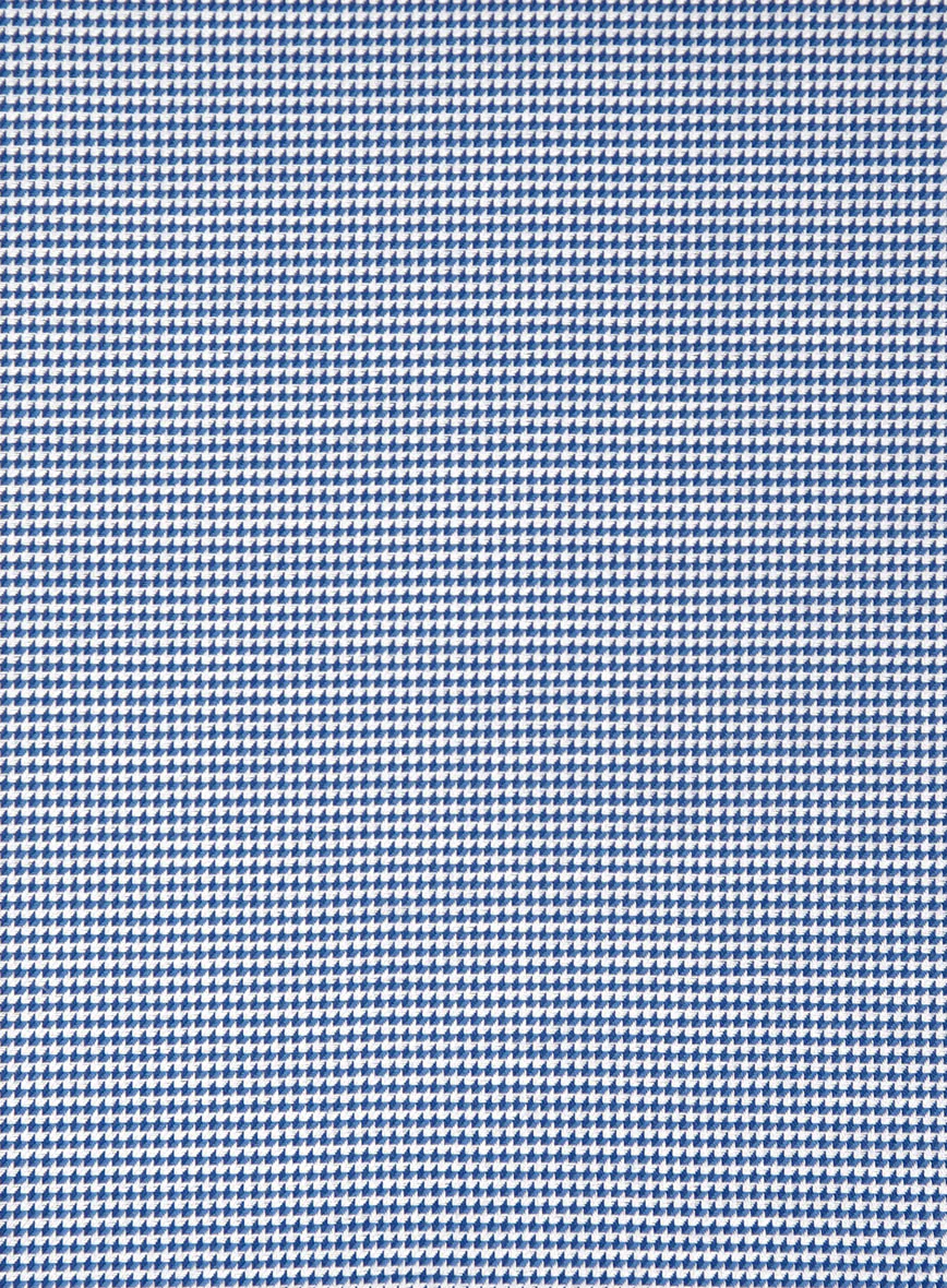 Italian Dark Blue Nailhead Shirt - Image 3