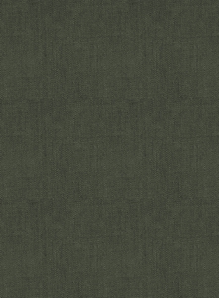 Italian Dark Green Linen Suit - Image 6