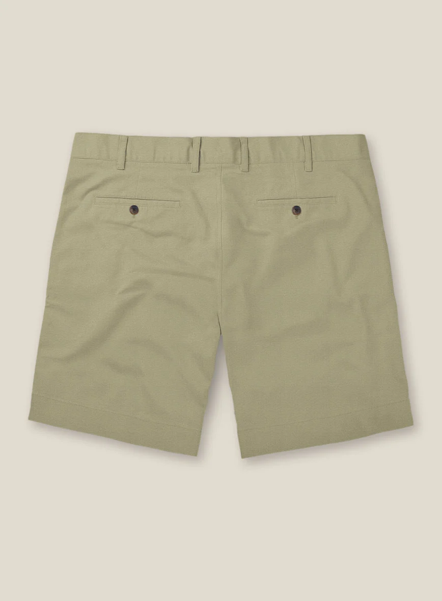Italian Dark Tan Cotton Stretch Shorts - Image 2