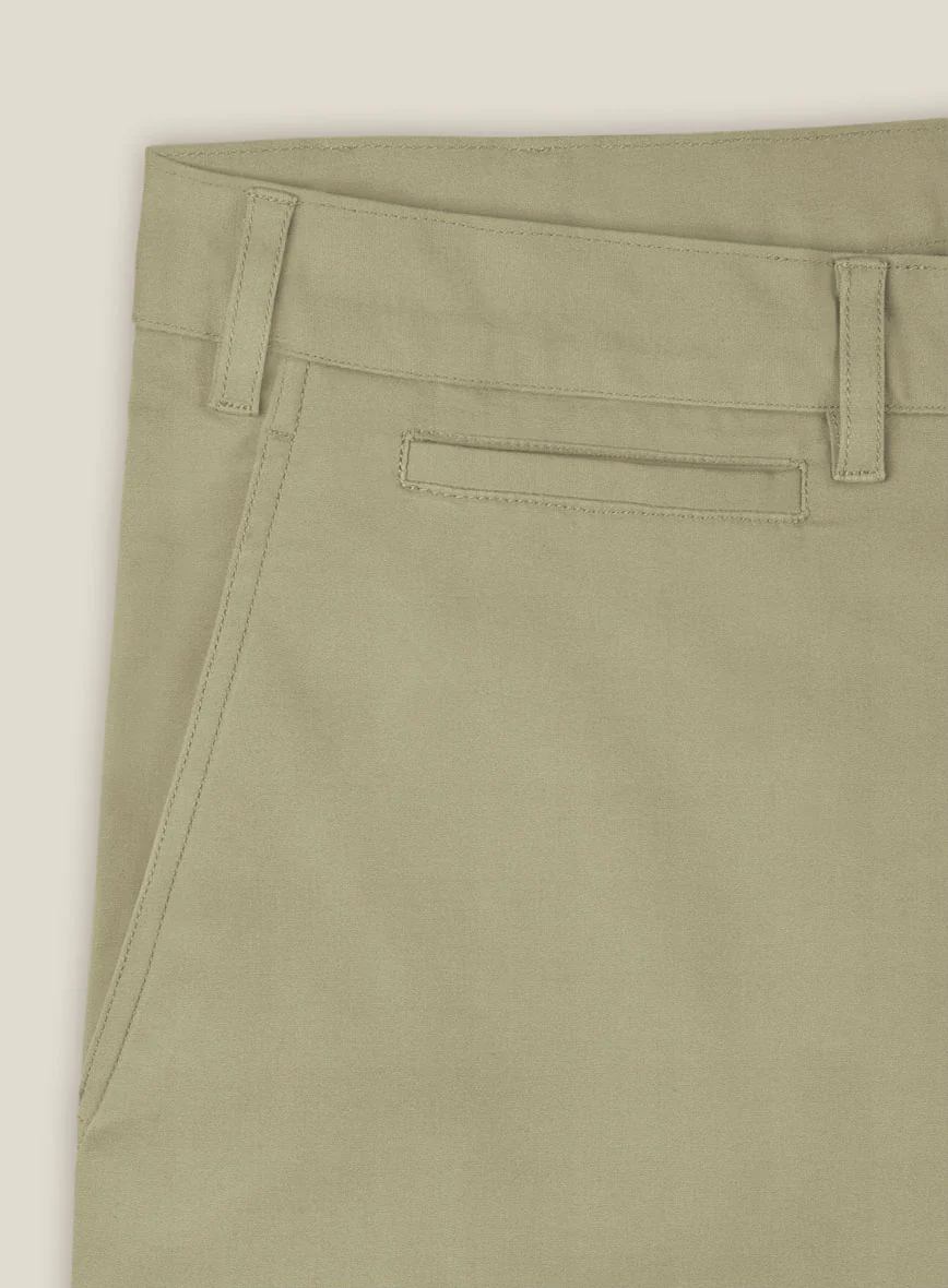 Italian Dark Tan Cotton Stretch Shorts - Image 4