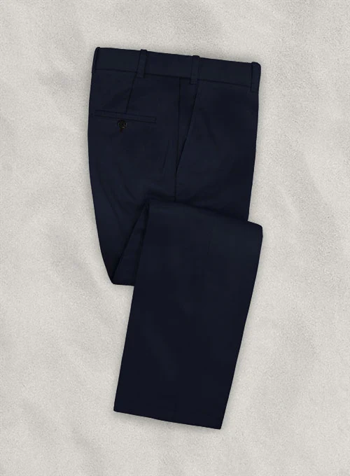 Italian Deep Navy Blue Cotton Stretch Suit - Image 4
