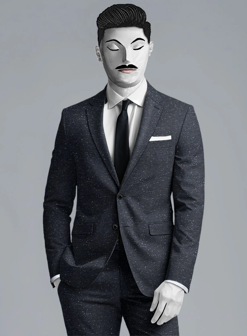 Italian Donegal Blue Wool Suit - Image 3