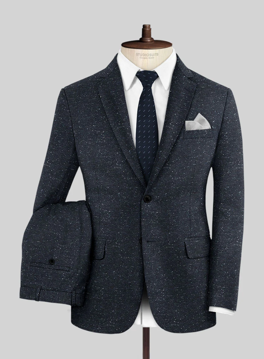 Italian Donegal Blue Wool Suit - Image 2