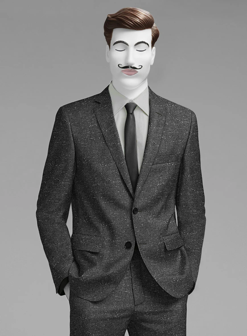 Italian Donegal Gray Wool Jacket - Image 2