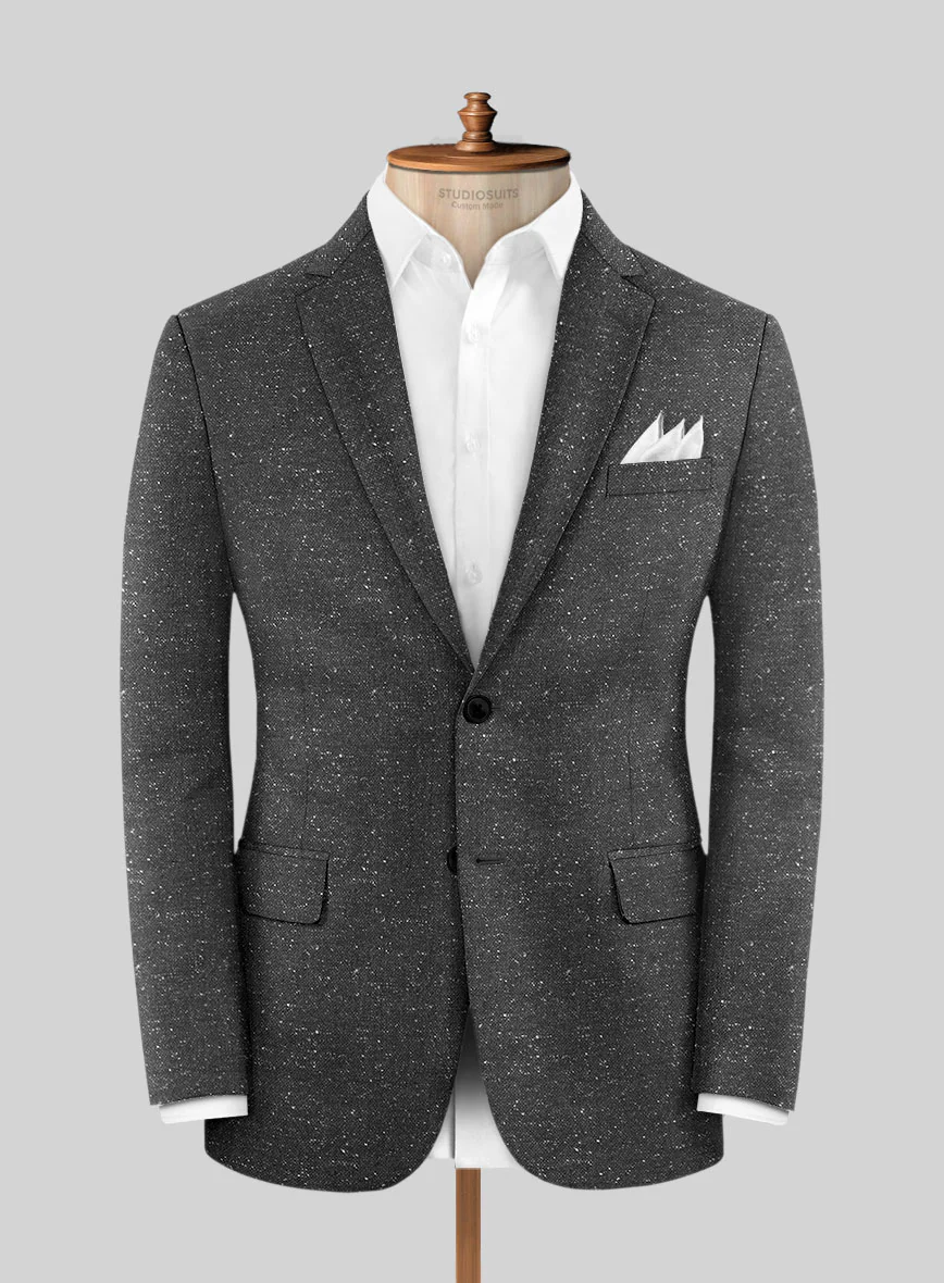 Italian Donegal Gray Wool Suit - Image 5
