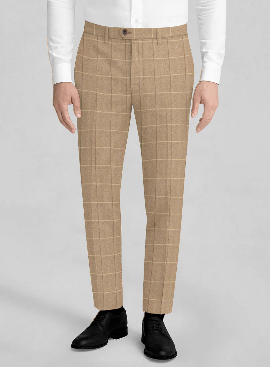 Italian Duami Checks Tweed Pants - Image 2