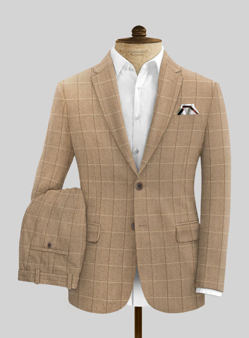 Italian Duami Checks Tweed Suit - Image 2