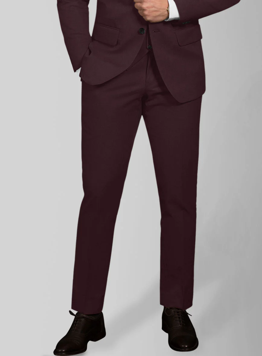 Italian Eggplant Cotton Stretch Pants - Image 2
