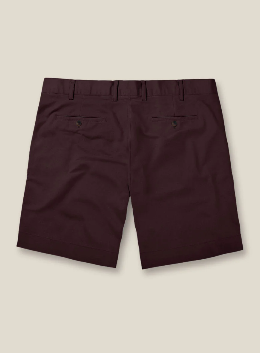 Italian Eggplant Cotton Stretch Shorts - Image 2