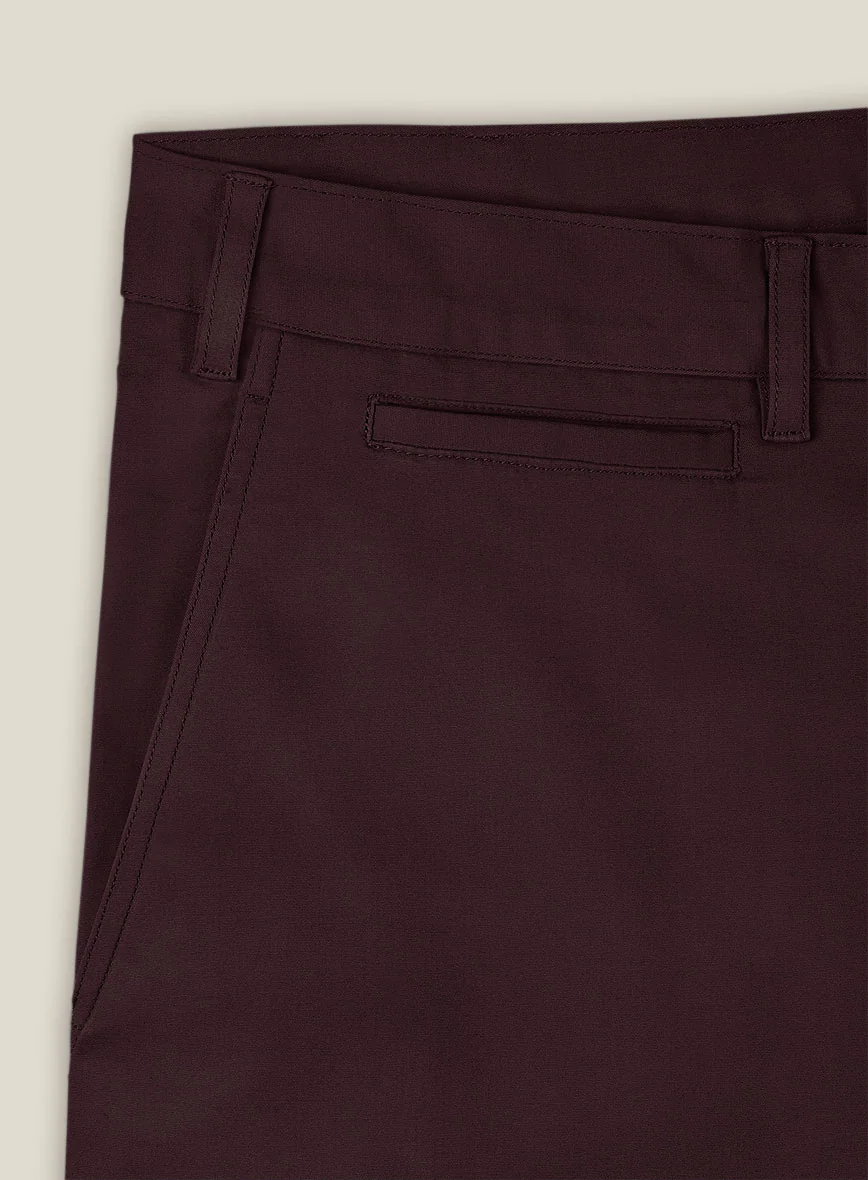 Italian Eggplant Cotton Stretch Shorts - Image 4