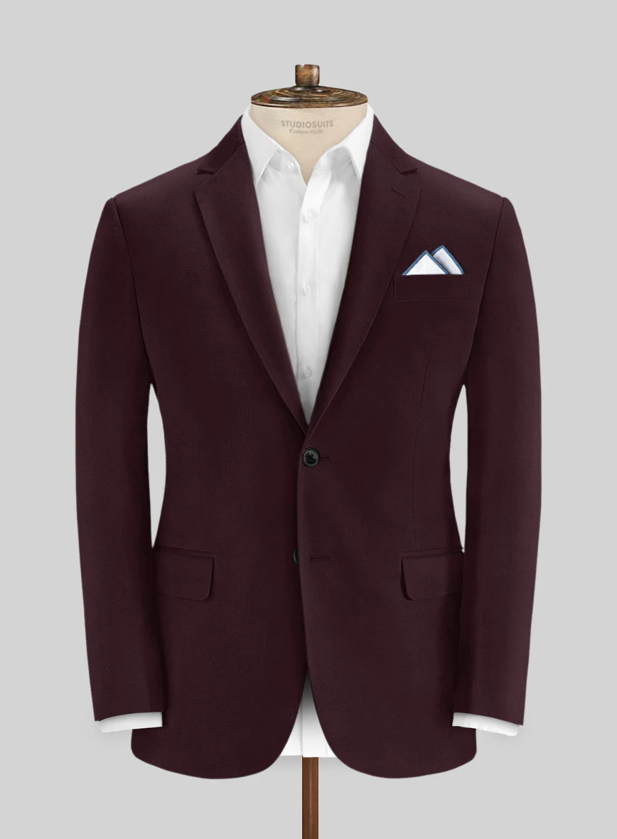 Italian Eggplant Cotton Stretch Suit - Image 3