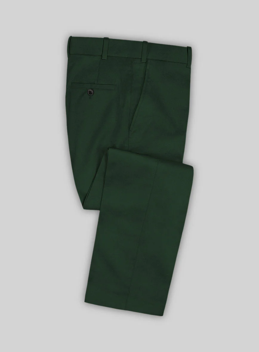 Italian Emerald Green Cotton Stretch Suit - Image 5
