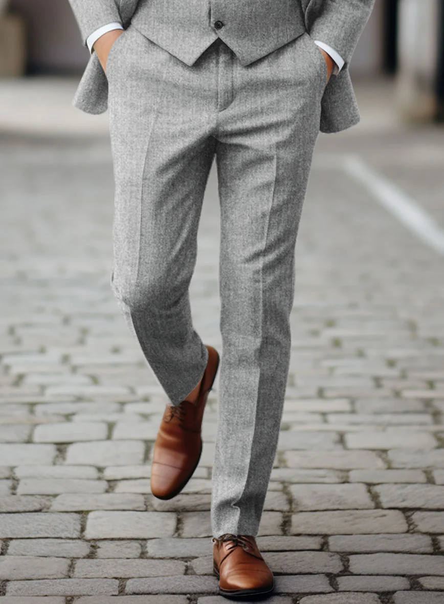 Italian Empire Gray Tweed Suit - Image 7
