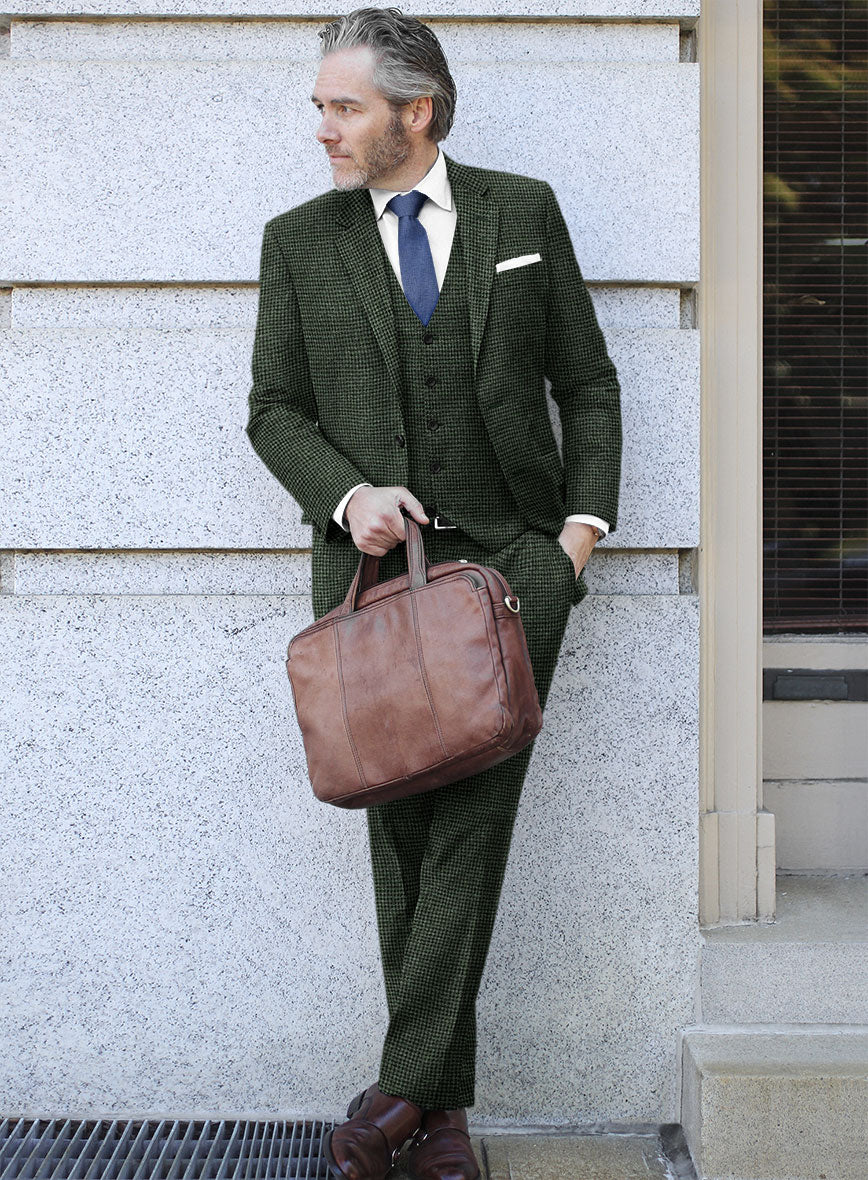 Italian Equiel Green Wool Suit - Image 2