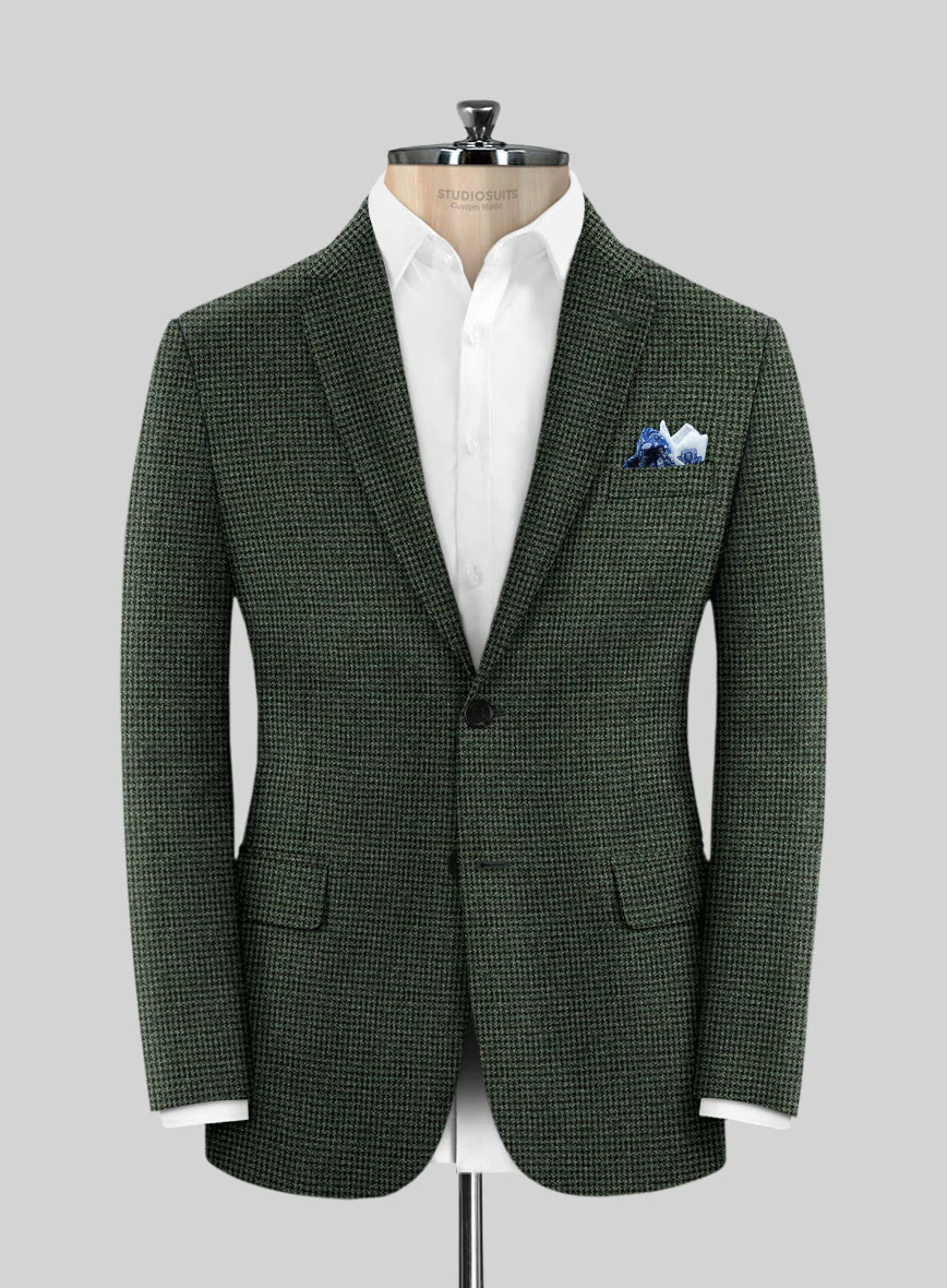 Italian Equiel Green Wool Suit - Image 3
