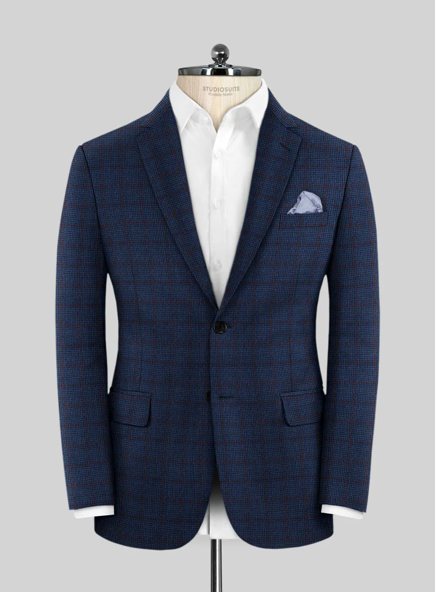 Italian Ermene Blue Wool Suit - Image 3