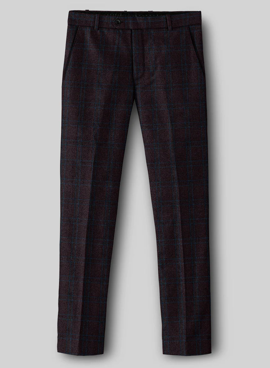 Italian Ernesto Check Tweed Pants - Image 2