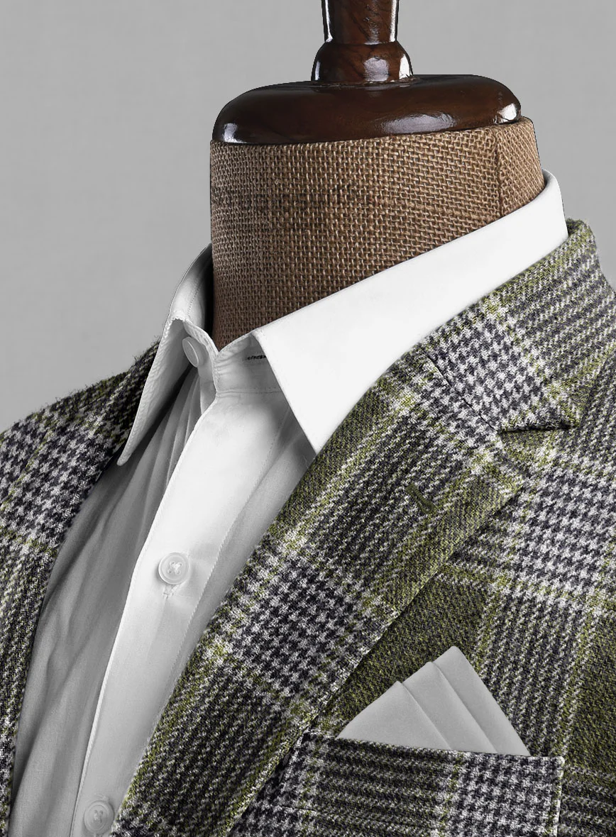 Italian Fabrizio Check Tweed Suit - Image 5