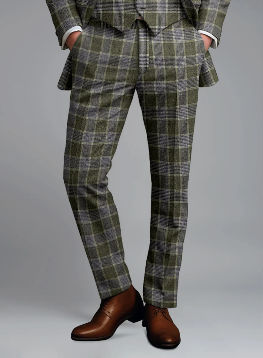Italian Fabrizio Check Tweed Suit - Image 6