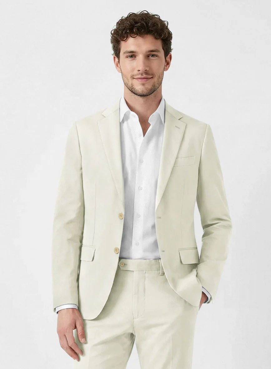 Italian Fawn Cotton Stretch Jacket - Image 2