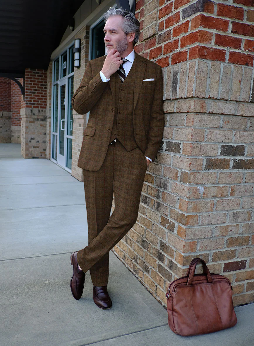Italian Fiani Checks Tweed Suit - Image 2