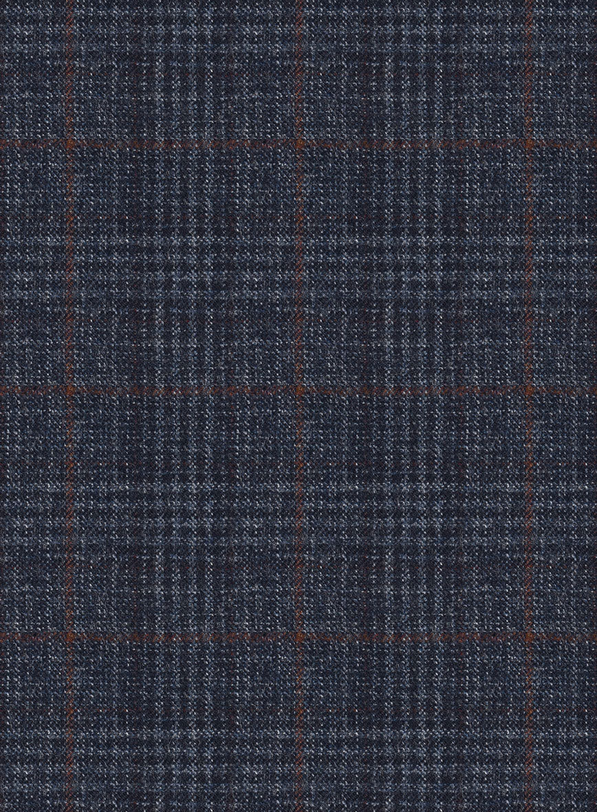 Italian Flick Blue Checks Flannel Pants - Image 3