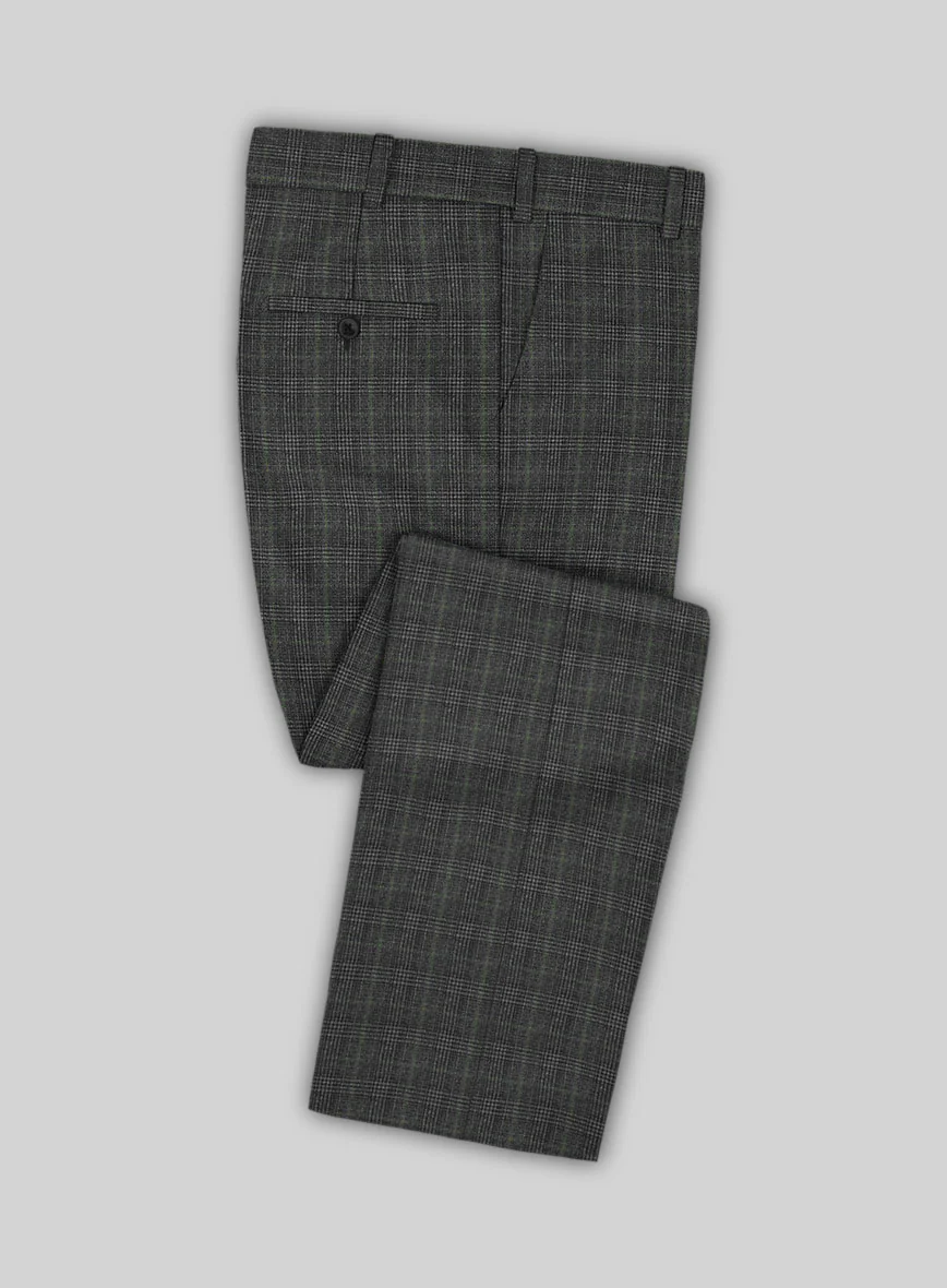 Italian Flick Gray Checks Flannel Suit - Image 5