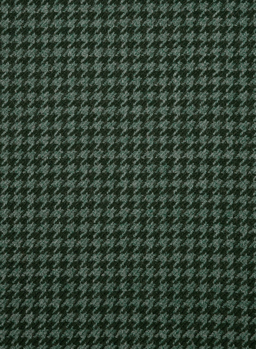Italian Forest Green Houndstooth Tweed Jacket - Image 4