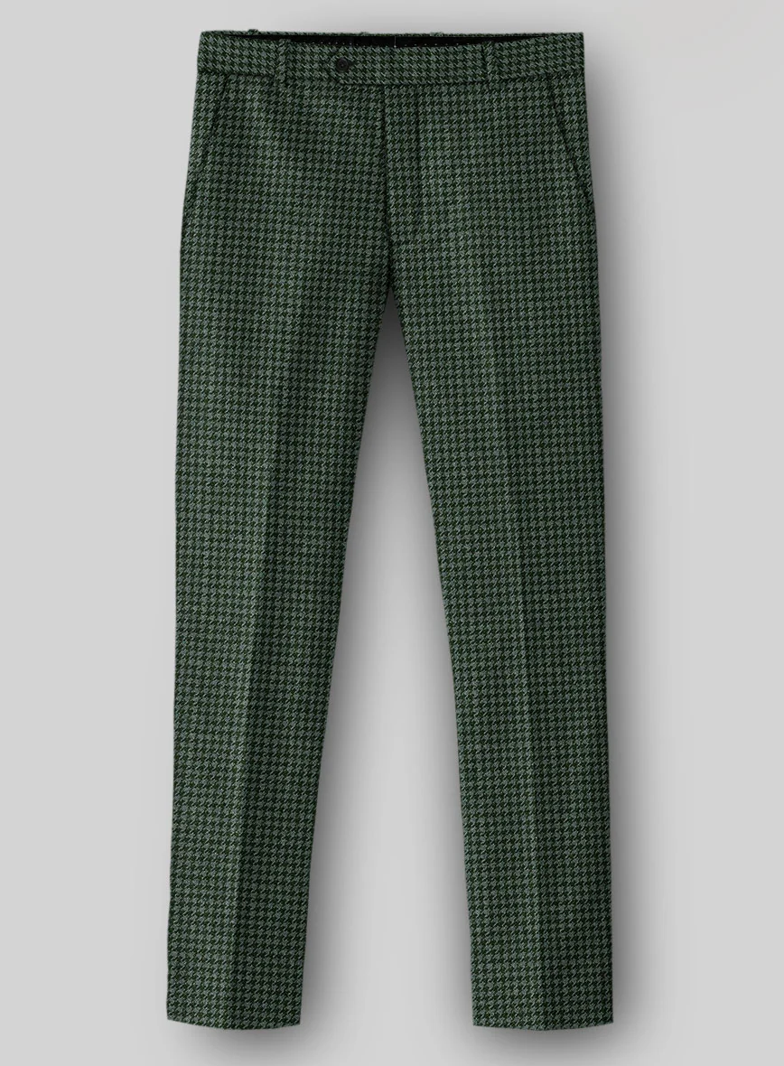 Italian Forest Green Houndstooth Tweed Suit - Image 7