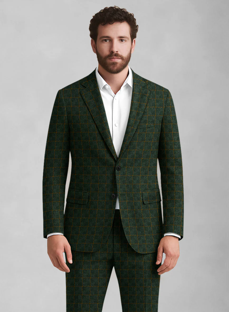 Italian Forestline Check Tweed Jacket - Image 2