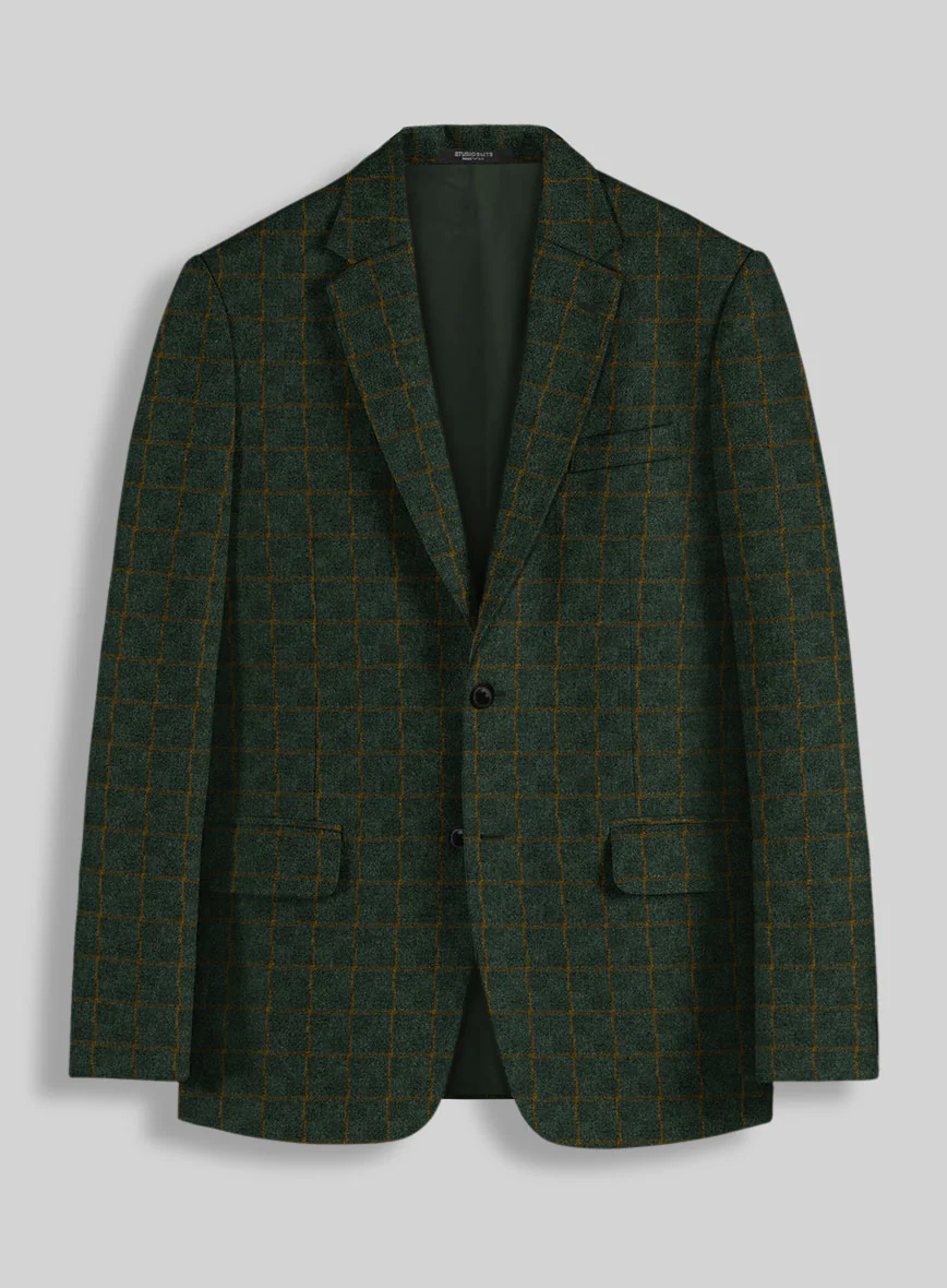 Italian Forestline Check Tweed Suit - Image 2