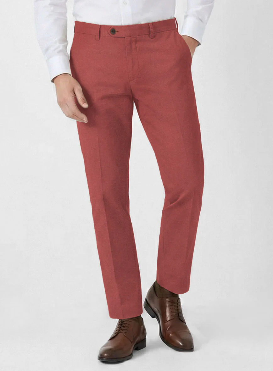 Italian Gimson Red Cotton Stretch Suit - Image 6