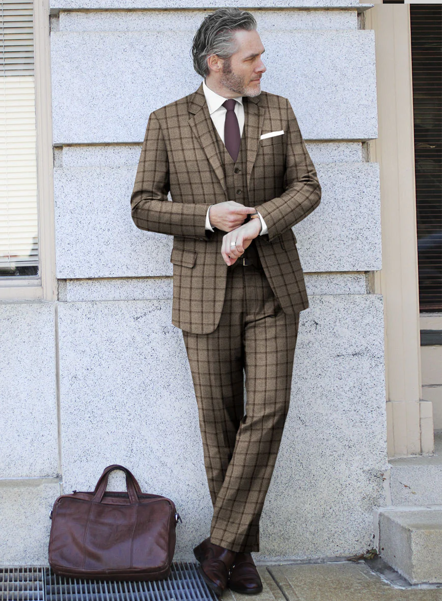 Italian Goiti Brown Wool Suit - Image 2